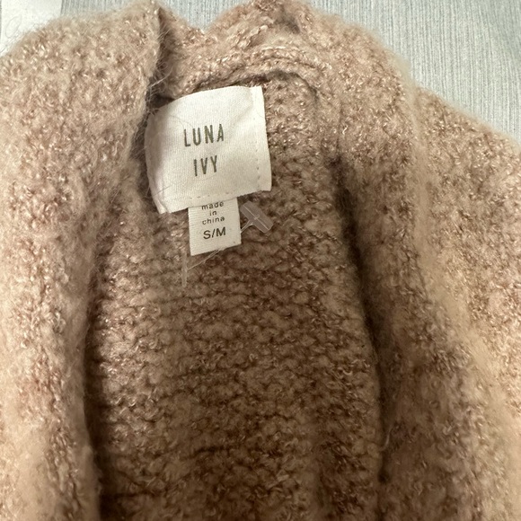 Women’s S/M Luna Ivy Open Front Long Length Cardigan - Picture 2 of 2